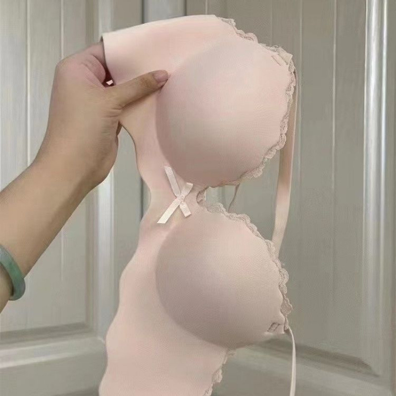 Pure Desire Sexy Push-Up Underwear for Women with Small Breasts Push-Up No Wires Top-Up One-Piece Seamless Bra Set