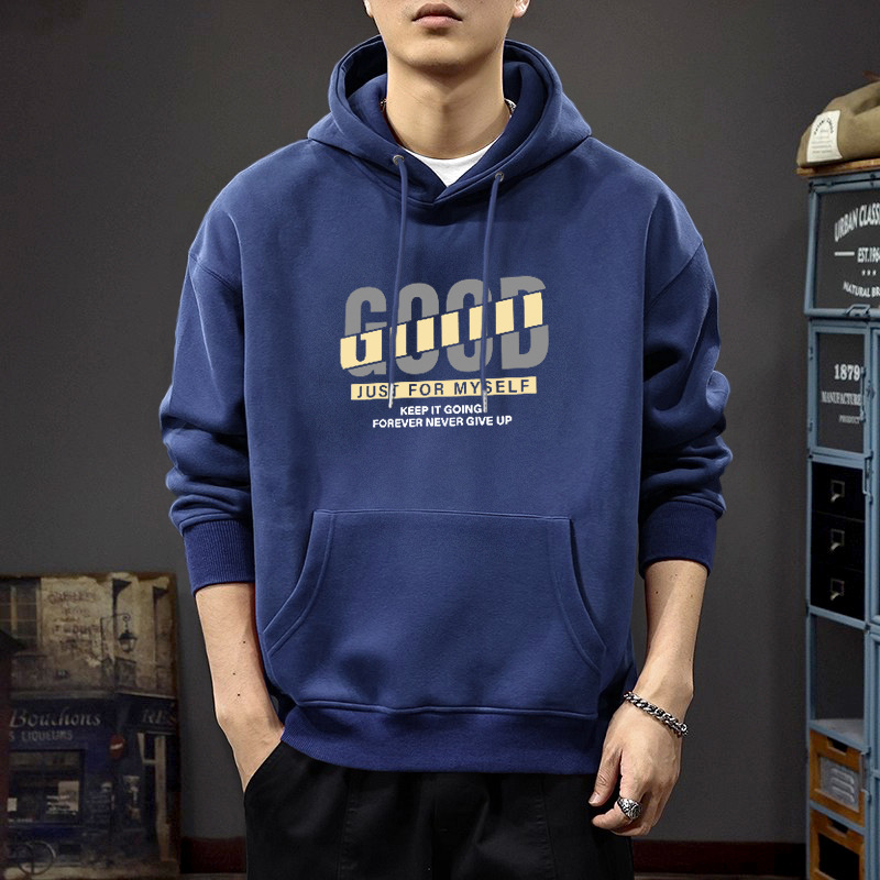 Otoño nuevo suelto pesado sudadera con capuzas letras masculinas y femeninas estilo de moda americana estilo de Hong Kong pareja camisa de manga larga