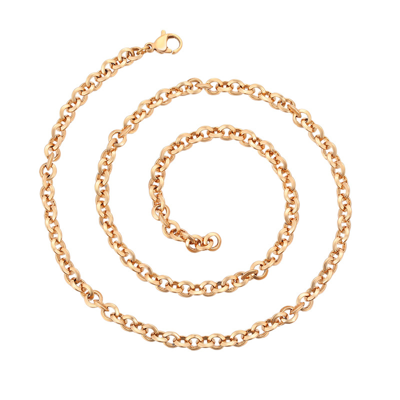 Xuping simple retro aleación de cobre chapado 18k cadena de colorante collar de ganja de langosta collar accesorios transfronterizos al por mayor mujeres