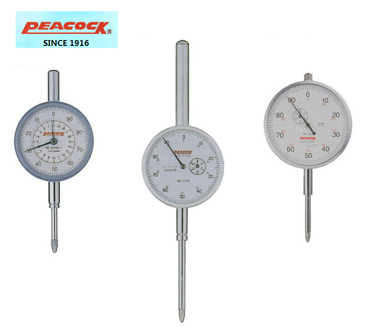 日本PEACOCK孔雀牌长杆指针百分表207/207F-PL/207F-T/207S