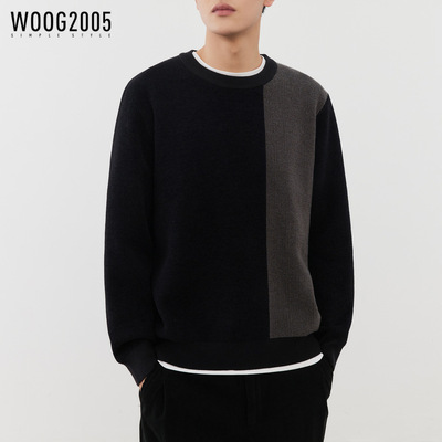 men's wear Hit color thickening T-shirts sweater 2022 Autumn and winter new pattern Trend Versatile Sweater man sweater