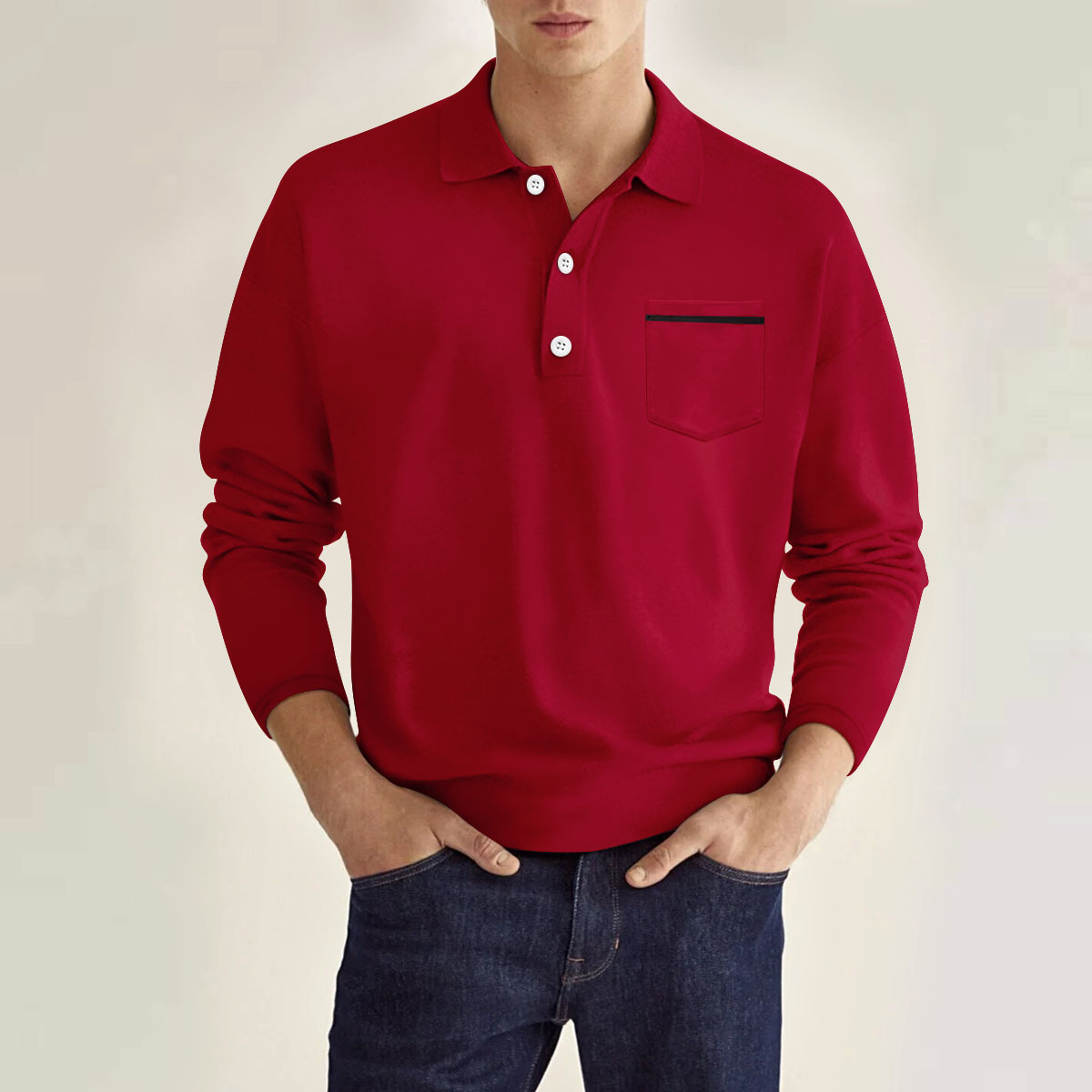 Men's Solid Color Polo Shirt Men's Clothing display picture 7