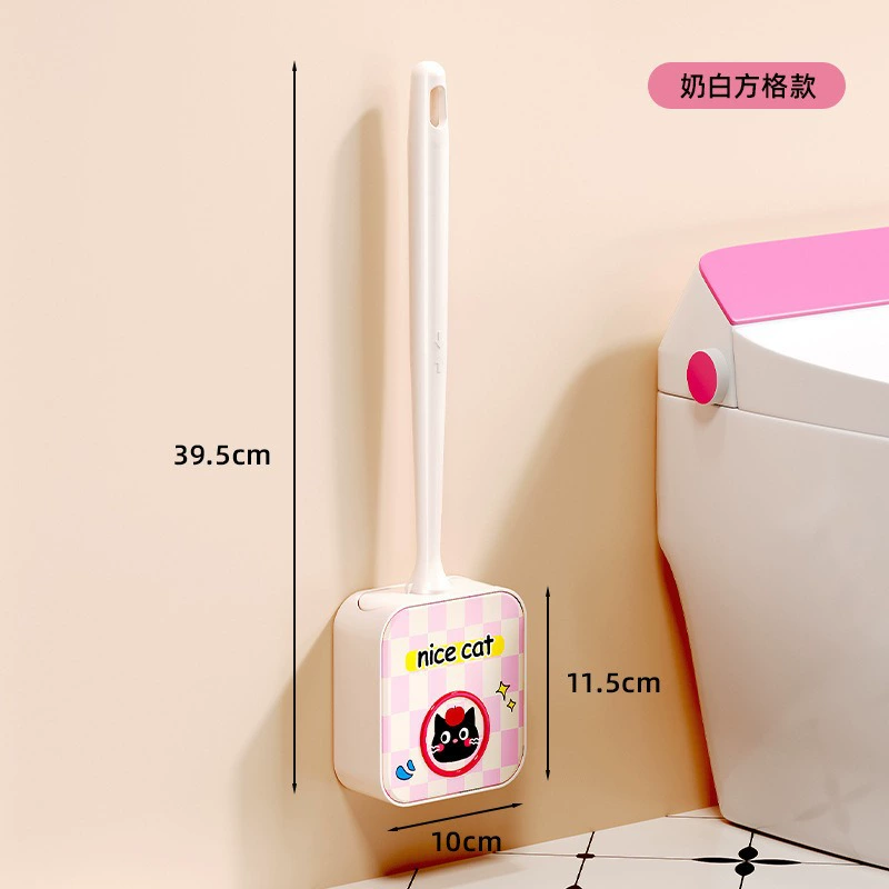 Silicone brush, plastic toilet