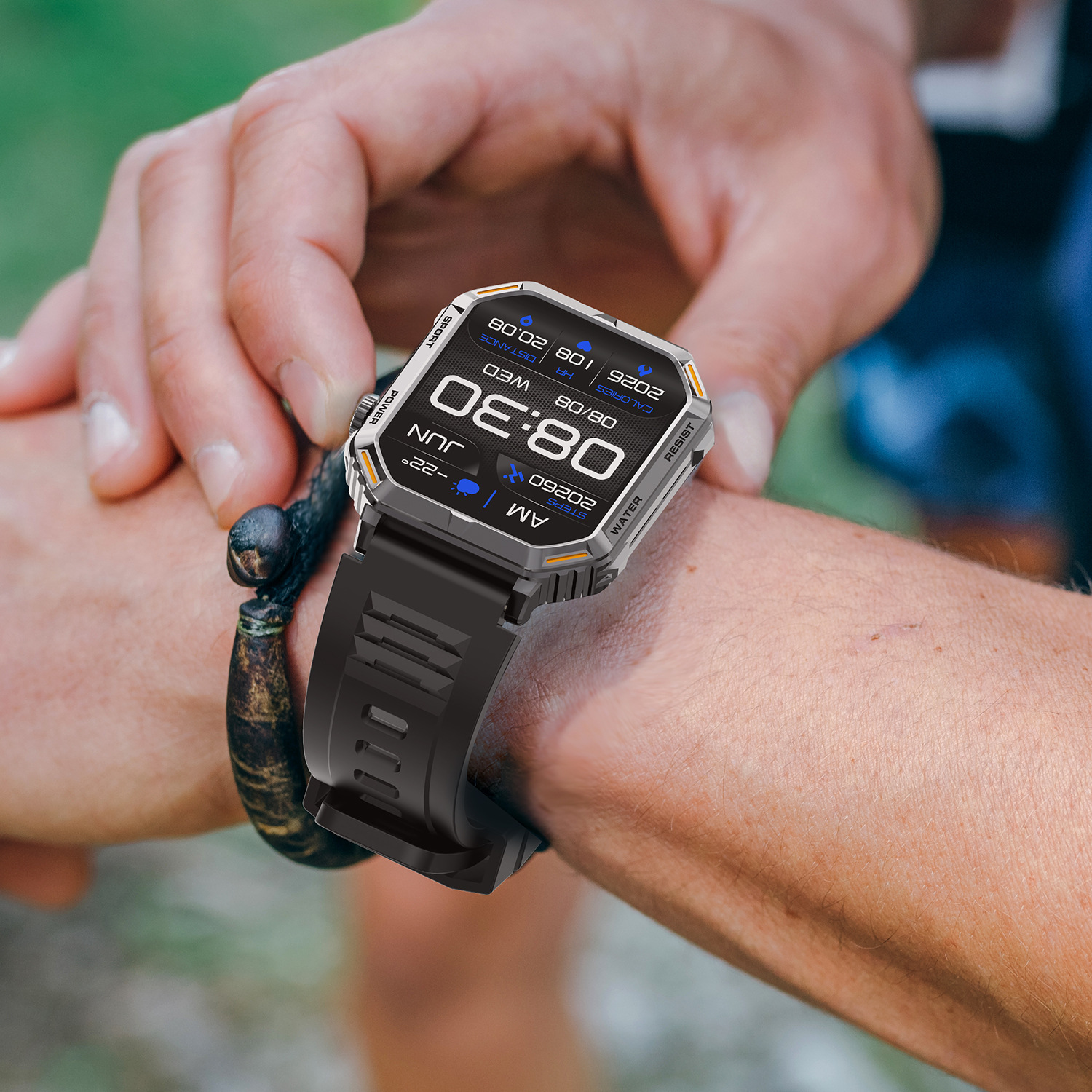 G106 Smartwatch 1,96 Zoll Outdoor Tri-Wind Motion Bluetooth_voghion.com