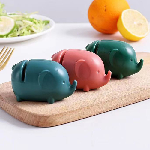 Cartoon Nordic Mini Elephant Knife Sharpener Quick Kitchen Knife Scissors Fruit Knife Non-Slip Whetstone Kitchen Tools