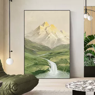 日照金山客厅装饰画沙发背景墙挂画现代简约落地画民宿酒店壁画