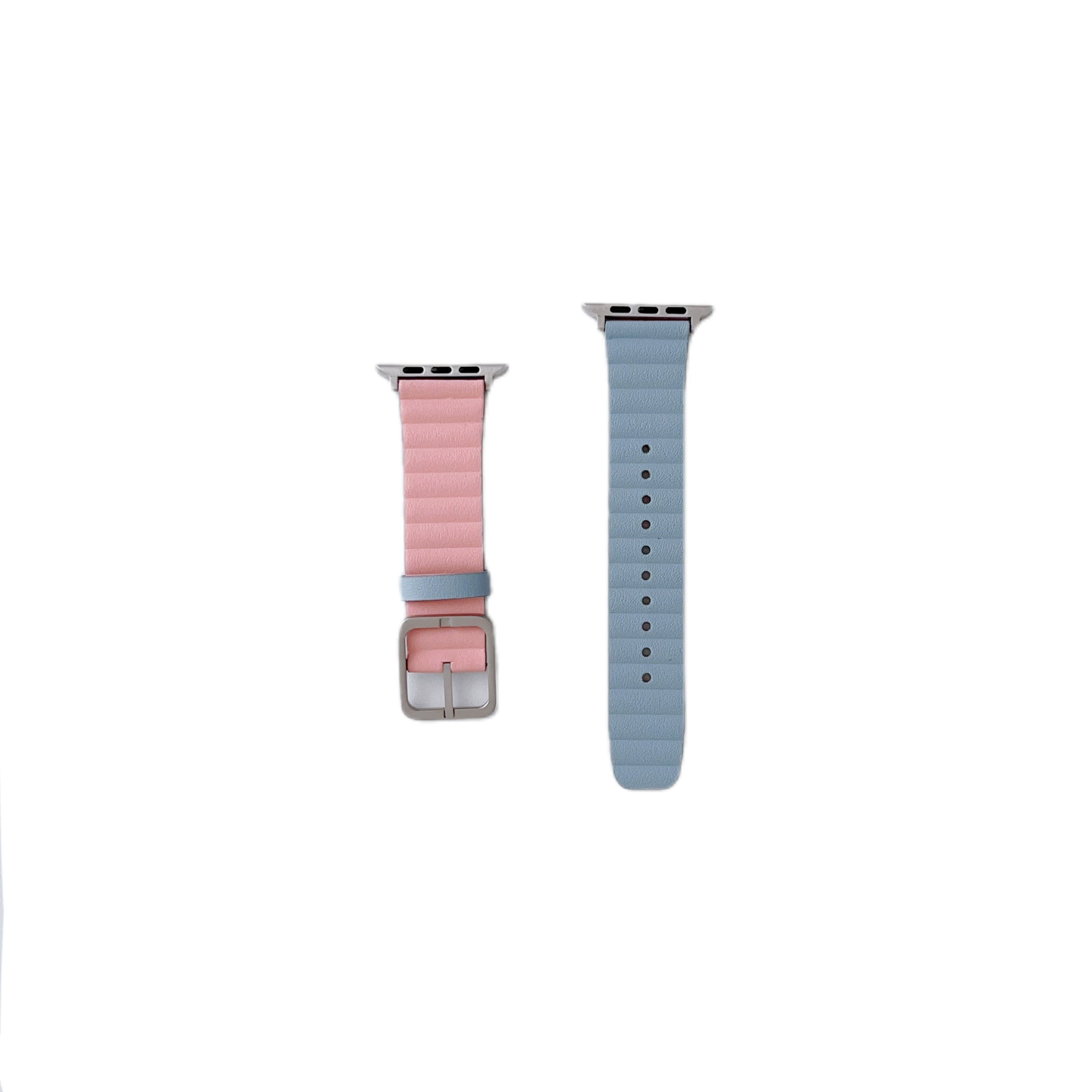 Apple double-sided bamboo watch strap, genuine leather with multiple color configurations