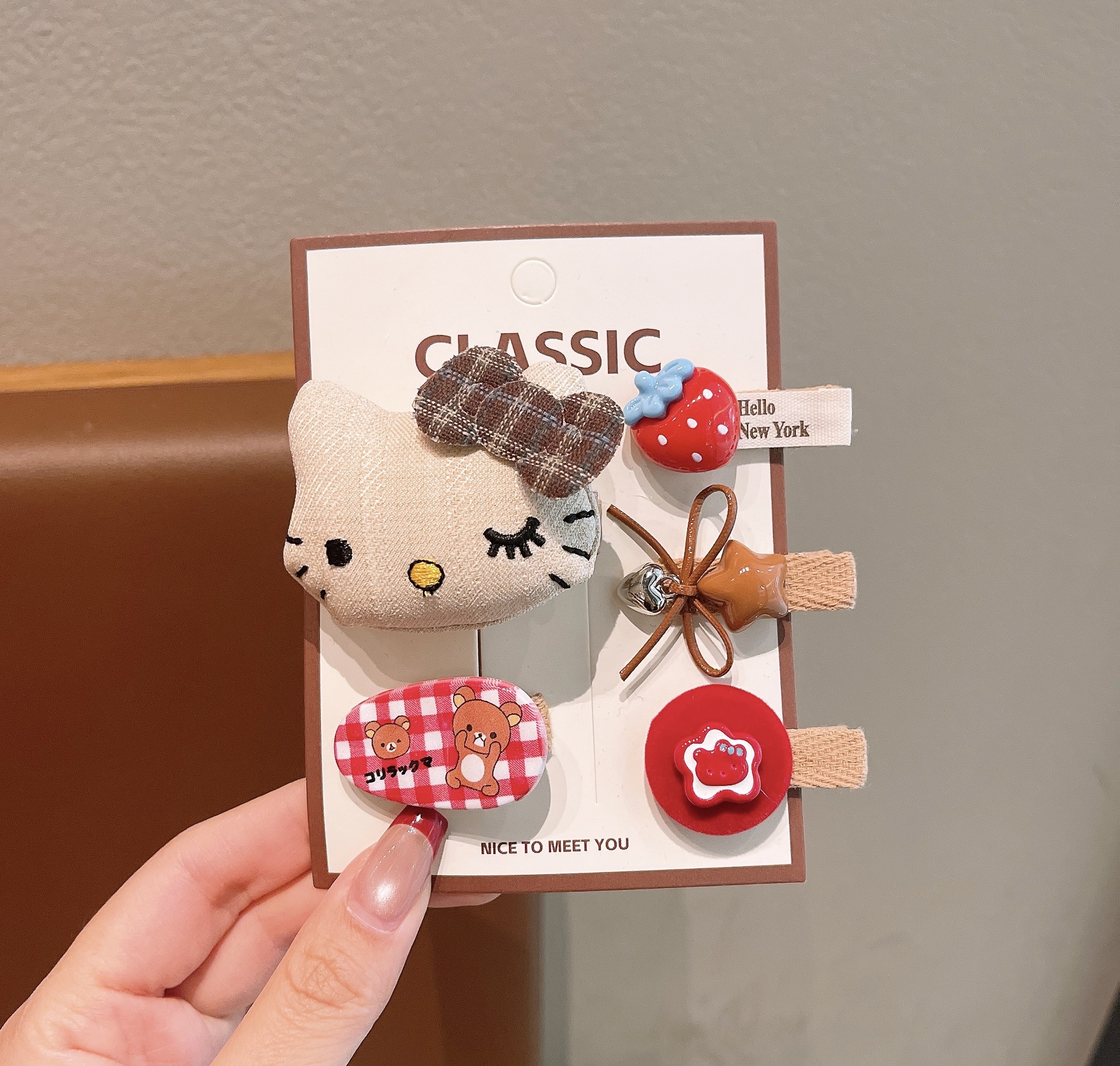 Cute conejo rosa clip de pelo para niños flores BB clip de pelo para bebés clip de pelo para niños clip de pelo para niños toques