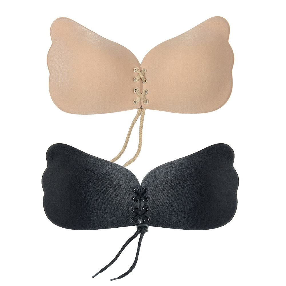 Lala bra stickers for women with drawstrings to take wedding photos, flat chest and small breasts to look bigger, push up and support big breasts, summer breast pads and breast stickers