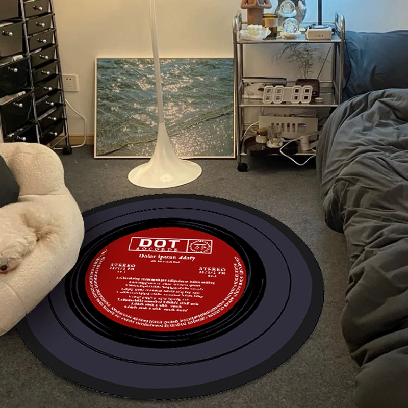 Круглый коврик Crystal Velvers 60 см — противоскользящий, мягкая кристалловелюровая поверхность