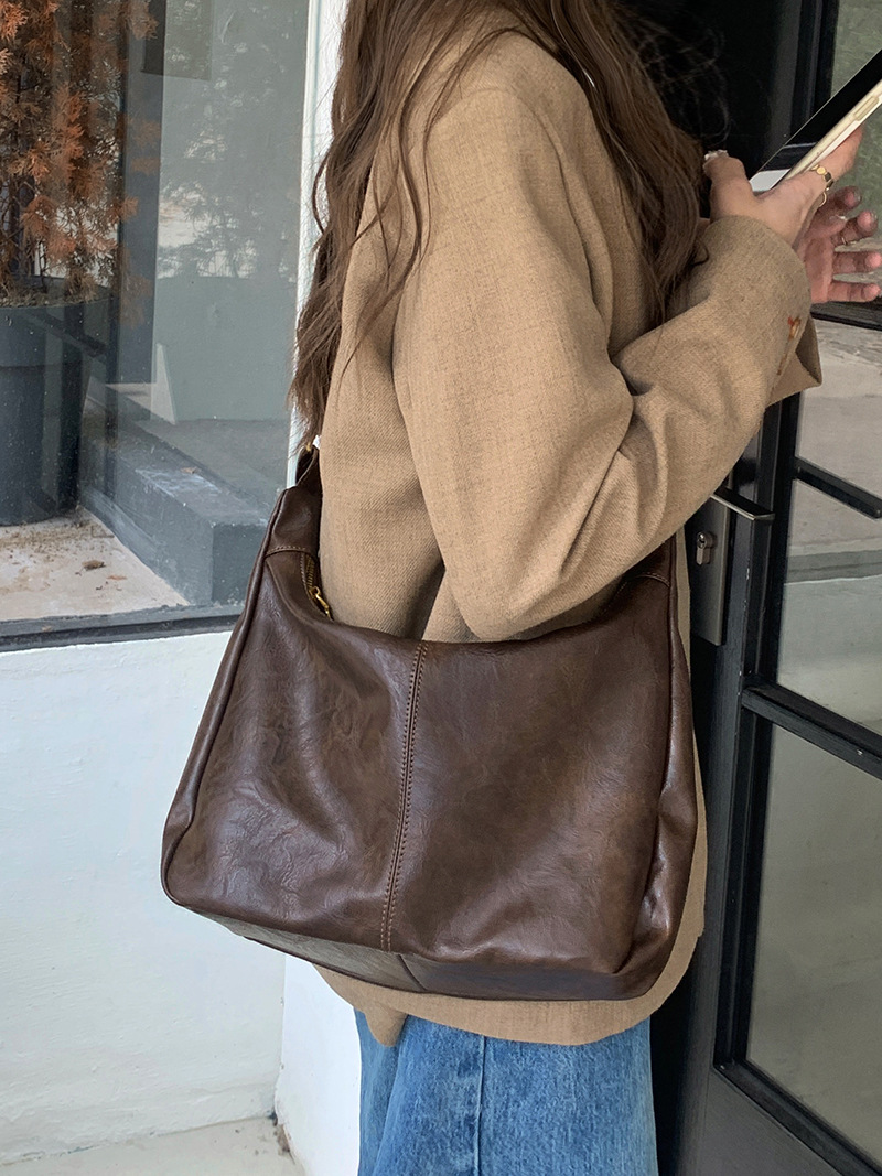Bolso cruzado retro Maillard para mujer, nueva moda 2021, bolso de mano coreano, lo más fácil para combinar, bolso de hombro de gran capacidad