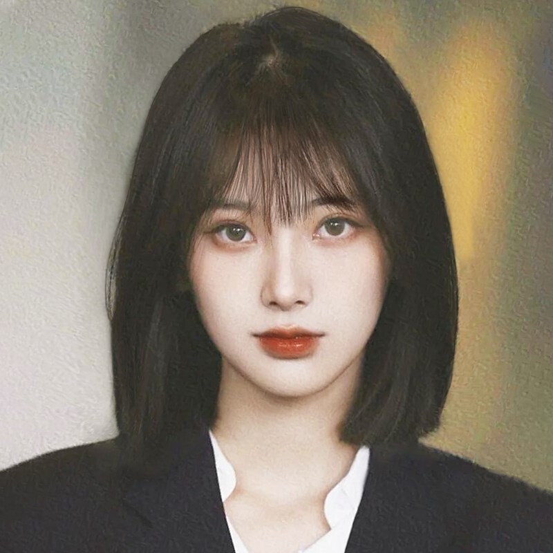 Wig Women's Short Hair 2022 Fashion New Cyber Red Clavicle Mid-length Hair Wave Head Simulation Hair Natural Headgear