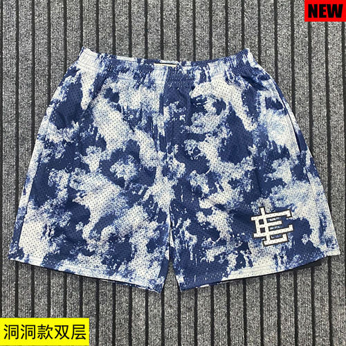 LE American Double-layer Shorts Camouflage with Inner Lining Running Basketball Pants Casual Quarter Pants Men's Trend Brand Foreign Trade
