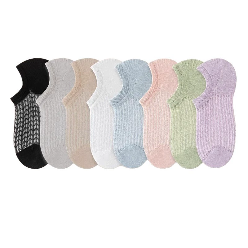 Summer thin cotton antibacterial breathable non-slip socks