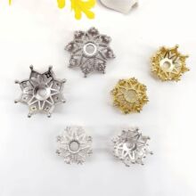 14K��ɫ��ñ΢��ʯ�U�ջ��и�ƬDIY�������������Ʒ���