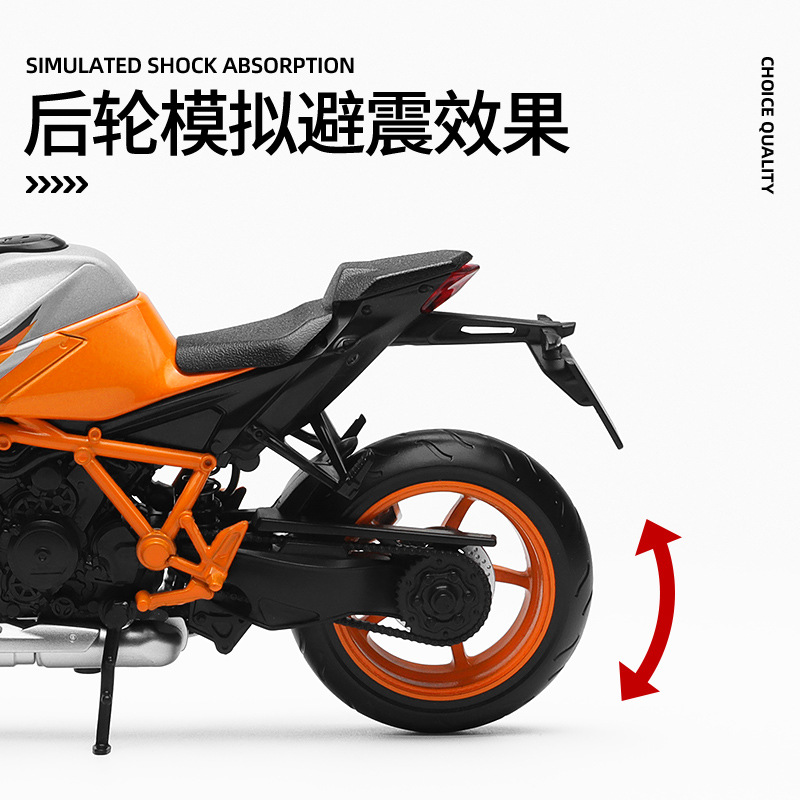 CCA 1: 12 KTM1290 Duke modelo de simulación de aleación de motocicleta para niños juguetes coleccionistas adornos