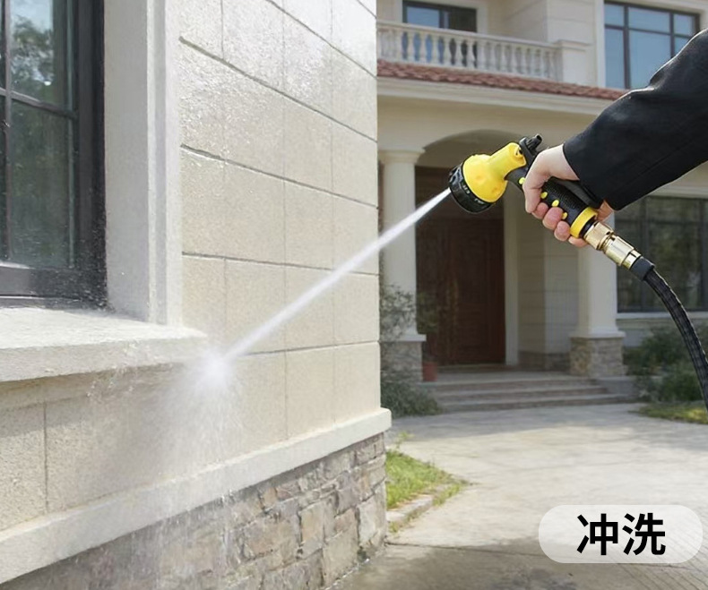 Car Wash Water Gun Nozzle Connects to Household Tap Water, High-Pressure Washing Nozzle, Faucet Quick Connector Accessories