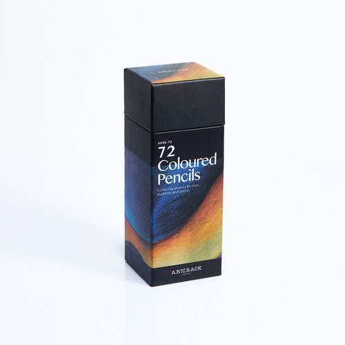 Cross-border colored pencil set of 72 colors, oily colored pencil for painting, designer style, paper tube packaging