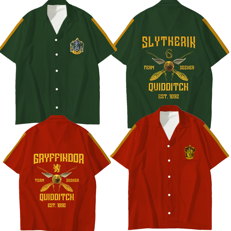 2024 New Summer Harry Potter Anime Cos Peripheral 3D Digital Printing Casual Tops and Shirts Youth Trend