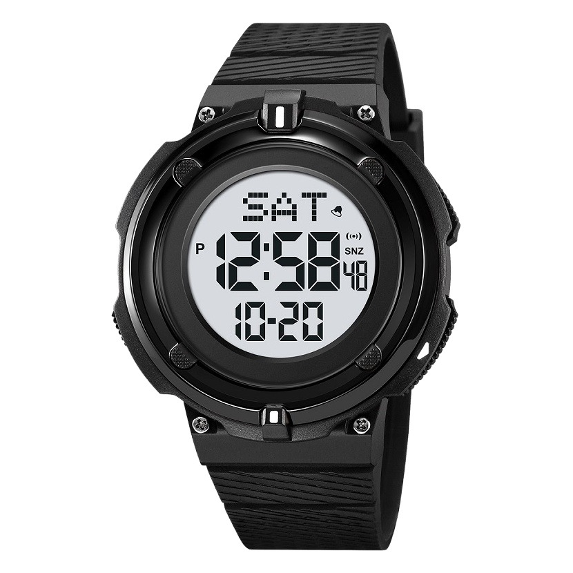 Skmei moda hombres LED reloj digital al por mayor multifunción Deportes cuenta atrás impermeable reloj electrónico hombres