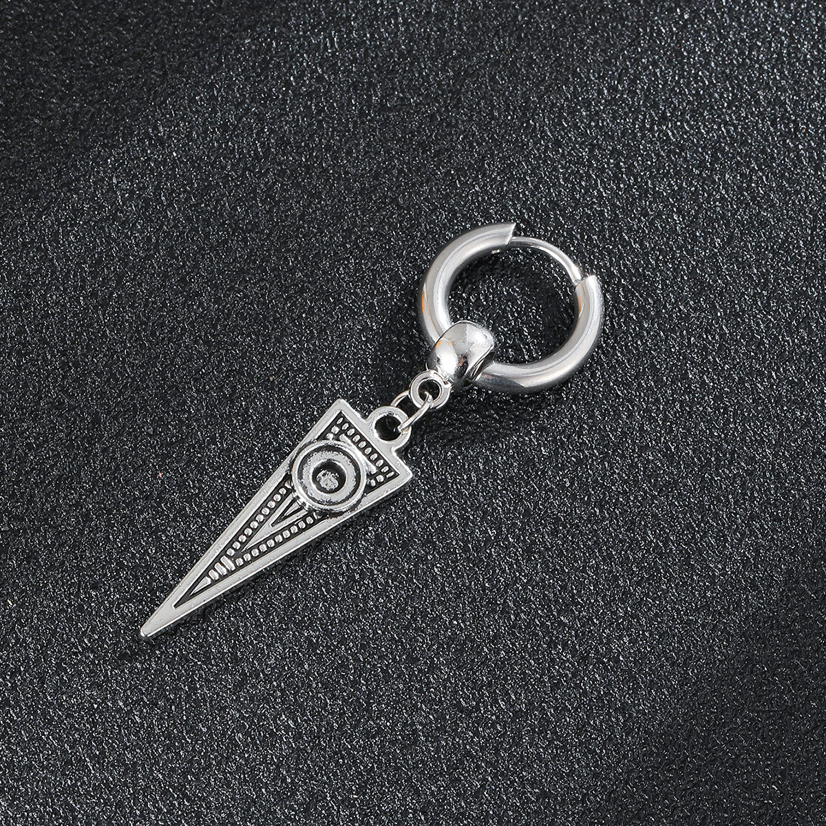Men's Gender 1 Piece Retro Punk Geometric Plating Stainless Steel Drop Earrings