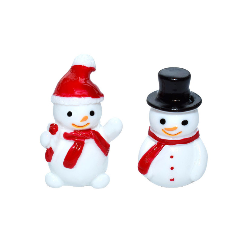 Diy樹脂かわいい立体雪だるまクリスマスミニチュア装飾品おまままごと玩具クリームゴム携帯ケース部品-y4|undefined