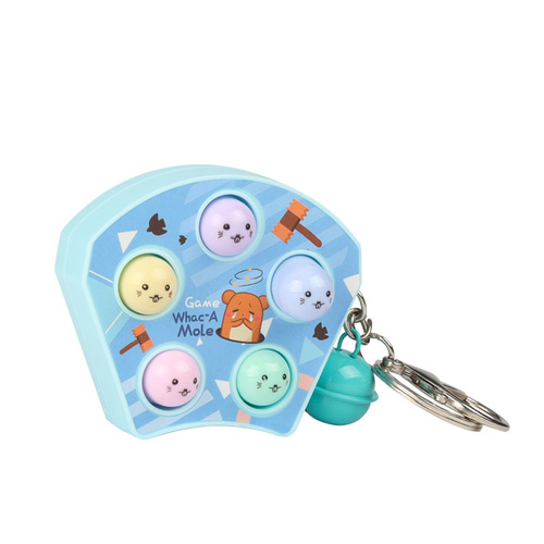 Cute and Fun Mouse-Killing Mini Handheld Slap Game Machine Creative Ornament Keychain for Boys and Girls Desk Brain Teaser Toy