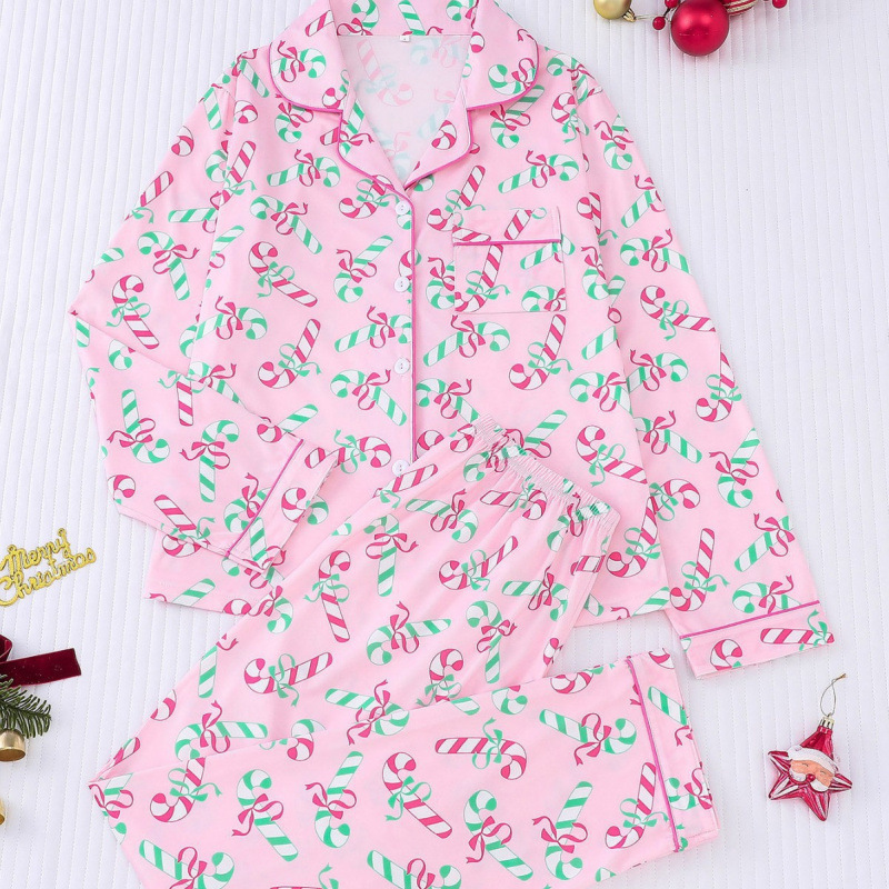 2026 Amazon Independent Site Set Printed Fashion Pajamas Factory Direct Sale for Petite Sizes with Waist-Cinching Design
