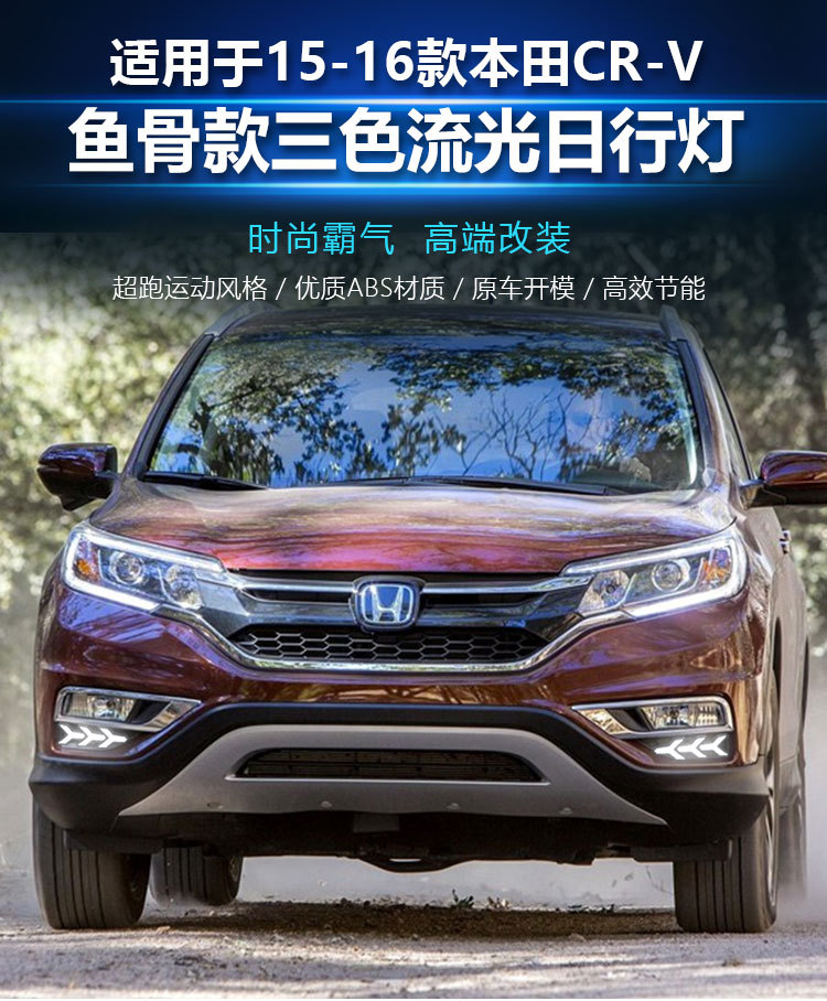 Suitable for 15-16 Honda CRV daytime running lights dedicated LED daytime running lights US version CRV modified front fog lights