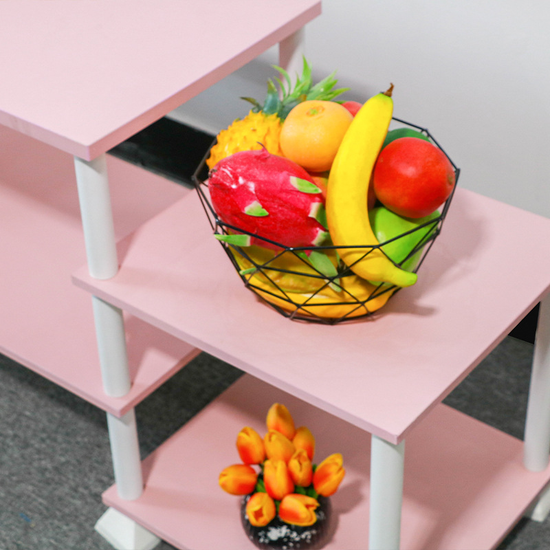 Gabinete de televisión rosa pequeño dormitorio moderno mini simple ahorro de espacio televisión madera maciza