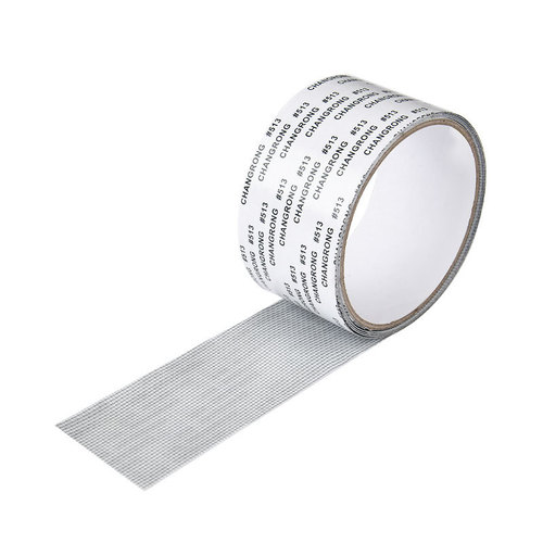 Repairing mosquito screen, sticking tape to patch holes, attaching mosquito net with large tears, home use self-adhesive magic tape