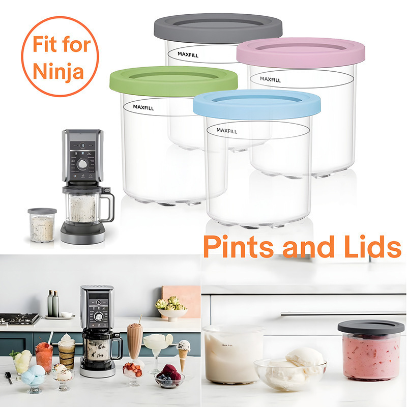 Suitable for Ninja Xskplid2Cd Pints, Suitable for Nc299Am C300S Series Ice Cream Makers