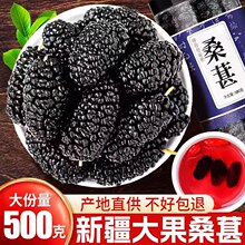 新疆桑葚干黑桑椹子500g特优级官方旗舰店新货鲜桑葚果即食泡水