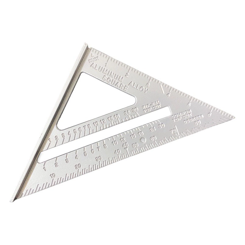 Производители продают алюминиевый сплав треугольная линейка 7 дюймов Метрическая дюймовая линейка 90 градусов треугольная деревообрабатывающая угловая линейка разметочная линейка