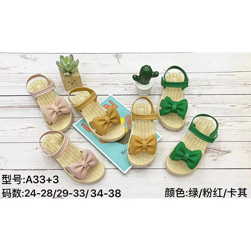 Милые женские сандалии в стиле принцессы Сандалии для девочек с милым бантом, повседневные сандалии для креативных девушек