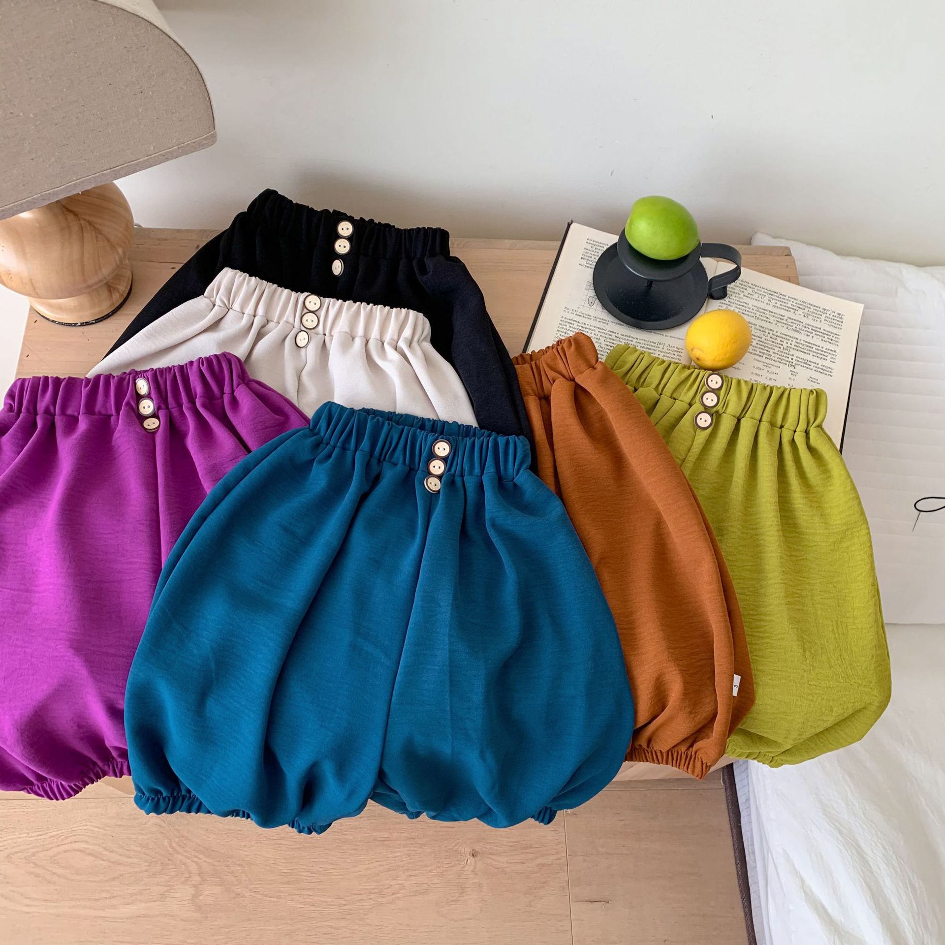 New Children's Pants Summer Boys and Girls Cropped Pants Korean Style Western Style Loose All-match Bloomer Pants Children's Pants Wholesale