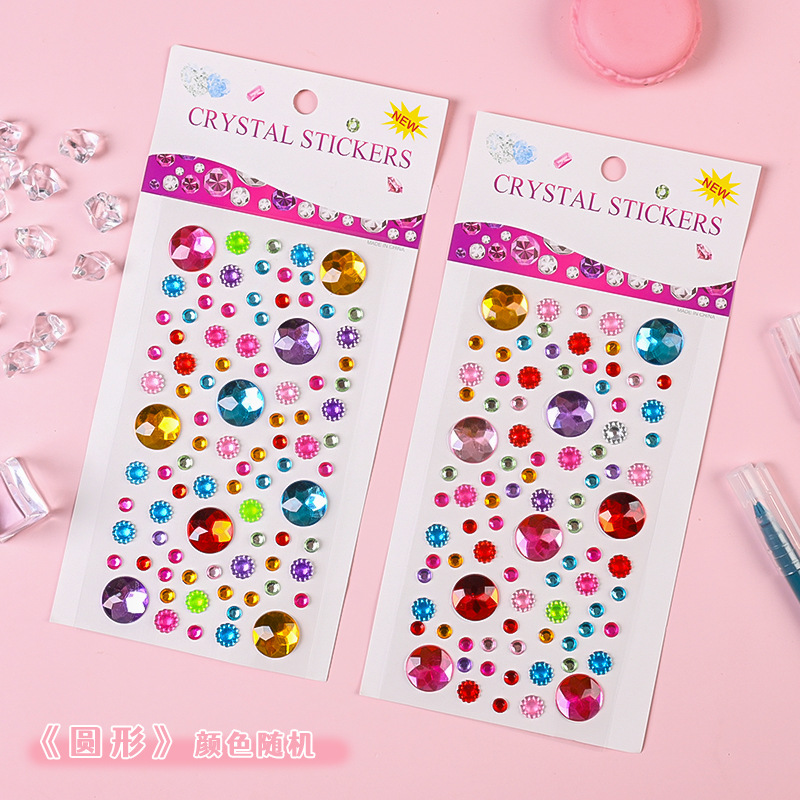 Pegatinas de gemas para niños Pegatinas de dibujos animados de diamantes de cristal para niñas Pegatinas de recompensa de princesa brillante Pegatinas de vestir