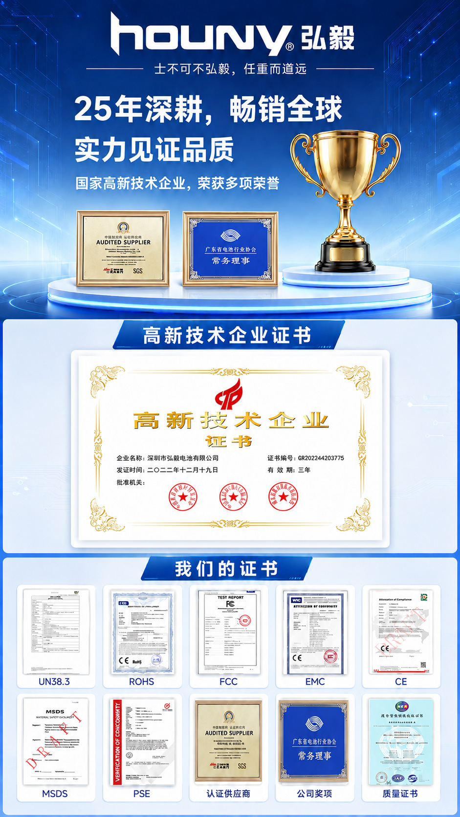Hongyi 12Vh5 High-Rate Lithium Iron Phosphate Car Lithium Battery Agm Battery Lavida Sagitar Start-Stop Battery