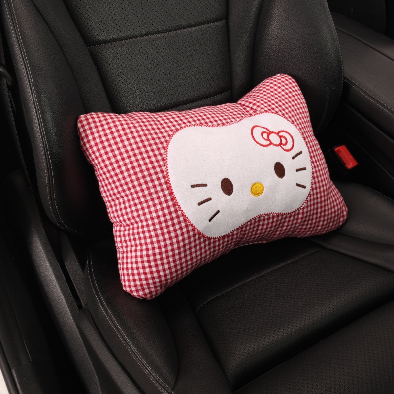 Creative In-Car Neck Pillow, Car Headrest Pillow for Women, Cute Kt Neck Support Pillow for Car Seat