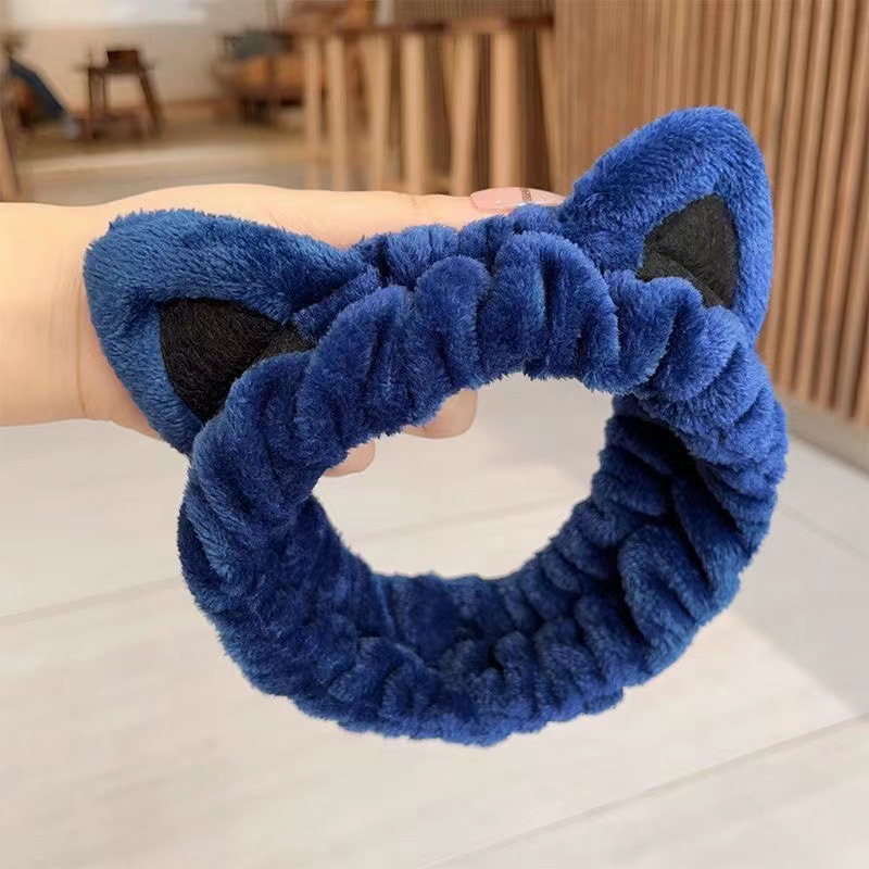 Máscara especial de banda de cabello de restricción simple de banda de cabello de lavado de la cara de mujer pinza de cabello rojo en línea 2025, nuevo toque de cabello otoño invierno