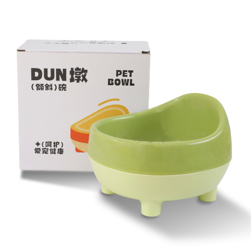 Cuenco de gato para mascotas de gran calibre, cuello, boca oblicua, cuenco de muelle lindo, cuenco de comida para gatos, utensilios de comida para mascotas, cuenco para perros, cuenco para perros