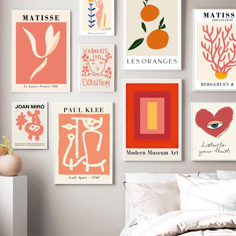 Matisse Simple Abstract Line Plant Pumpkin Poster Nordic Living Room Bedroom Decorative Painting Core
