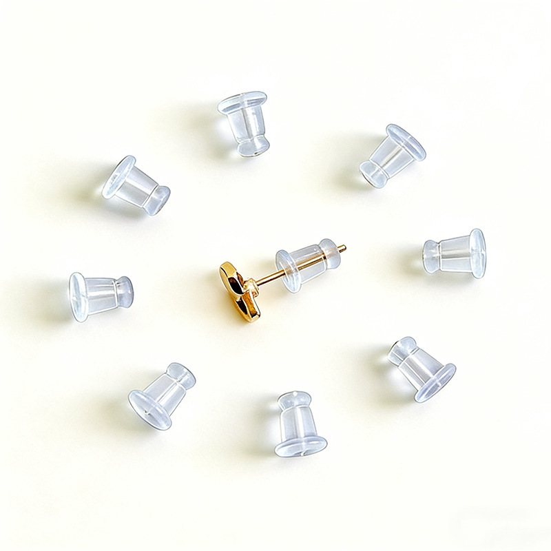 Plastic Transparent Large Bullet-Shaped Earplugs Silicone Ear Plugs Jewelry Accessories DIY Earring Accessories Earring Caps Earring Backs