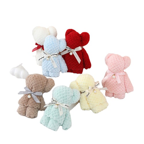 Coral Velvet Pineapple Check Pearl Bear Towel Souvenir Opening Birthday Return Gift Wedding Store Gift Towel