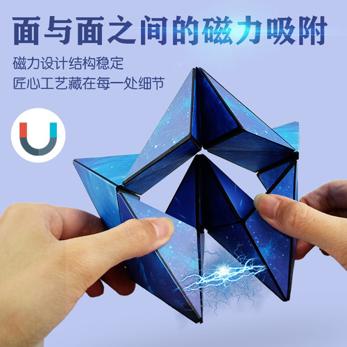 Cross-border same style three-dimensional ever-changing Rubik's Cube decompression toy geometric 3D infinite Rubik's Cube children's educational toy