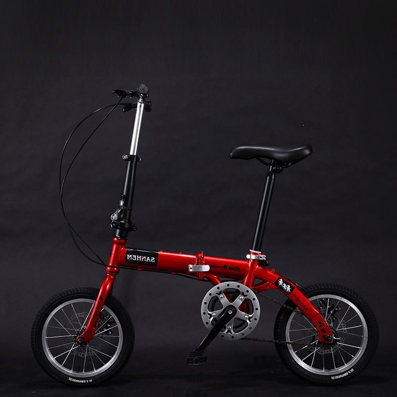 Inch Folding Mini Ultra-Light Portable Adult, Child, Student, Male and Female Small Wheel Variable Speed Disc Brake Bicycle