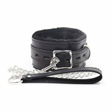 厂家直销皮革情趣脖套 夫妻用品铁链颈套 跨境海运成人玩具狗链条