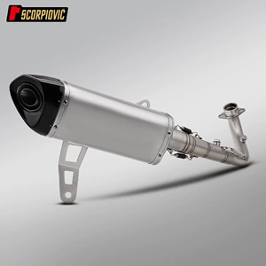 Motosiklet Skuter Zongshen 368g paslanmayan polad ön və arxa səsboğucu dəsti
