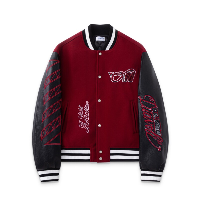 2025 Autumn and Winter New Ow Joint Milan Series Quilted Baseball Jacket Jacket for Men and Women, One Piece Batch