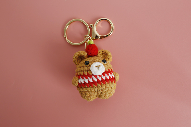 20g Weight Wool Yarn Home Textiles & Decor Type Bag Pendant, Keychain Classification 1 Piece Quantity Daily Occasion yarn Material Anime, Animal, Cartoon Pattern All Seasons Season Cute Style 1 Piece Anime Animal Cartoon Bag Pendant Keychain Yarn Cute Bag Pendant Keychain 9